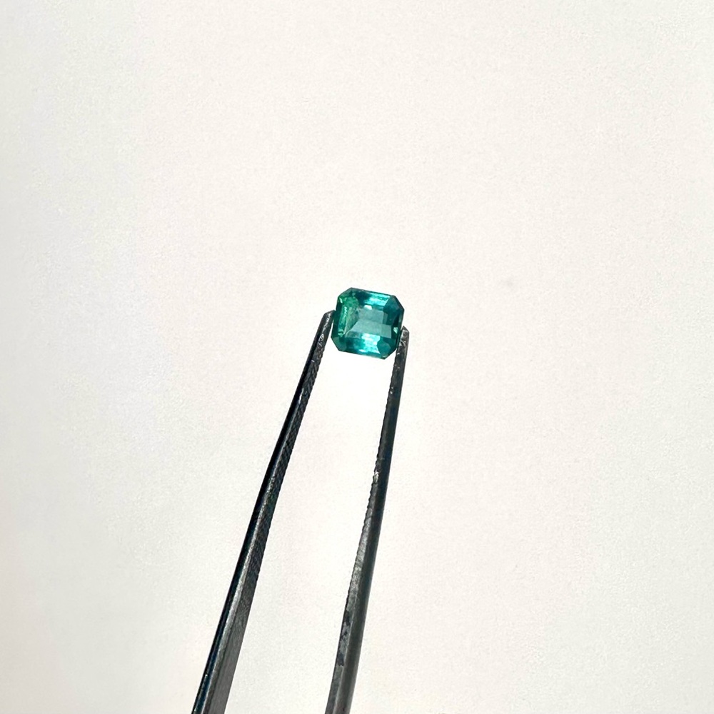 Emerald-Cut Teal Gemstone